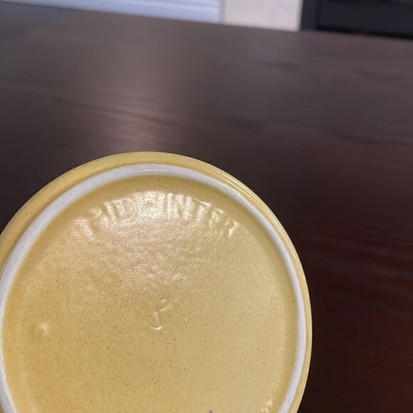 Vintage Milk Creamer Container Yellow Ceramic Pitcher Bowl Midwinter England - Picture 6 of 7